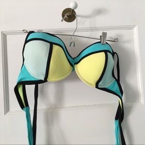 color block bikini top